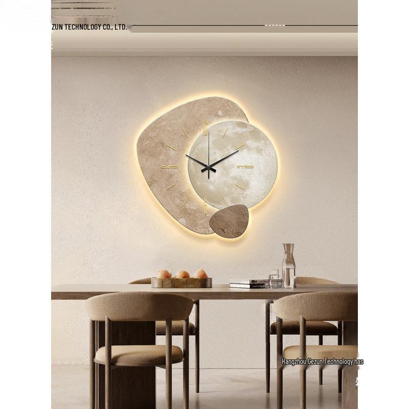 Italian Luxury Decorative Wall Clock Lamp for Living Room & Restaurant, Battery Operated.