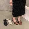 Niche French Bow Sandals Fairy Shoes 2025 Summer with Skirt Temperament Vacation Satin Roman Shoes