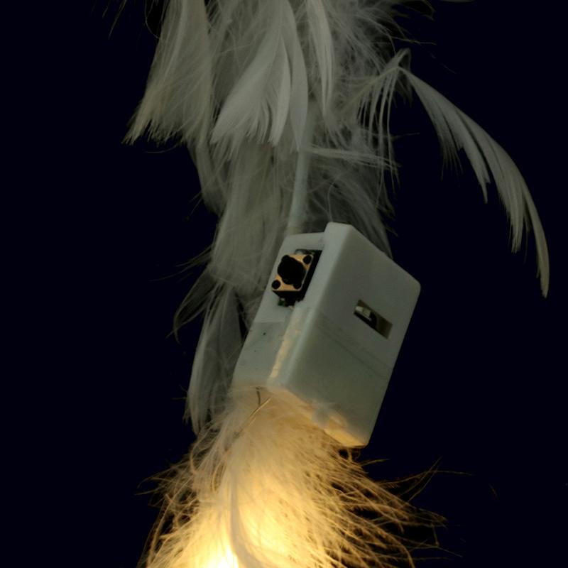 Led Feather Wreath Crown Light-Up Luminous Headdress For Women Girls Wedding Christmas Glow Party Decoration