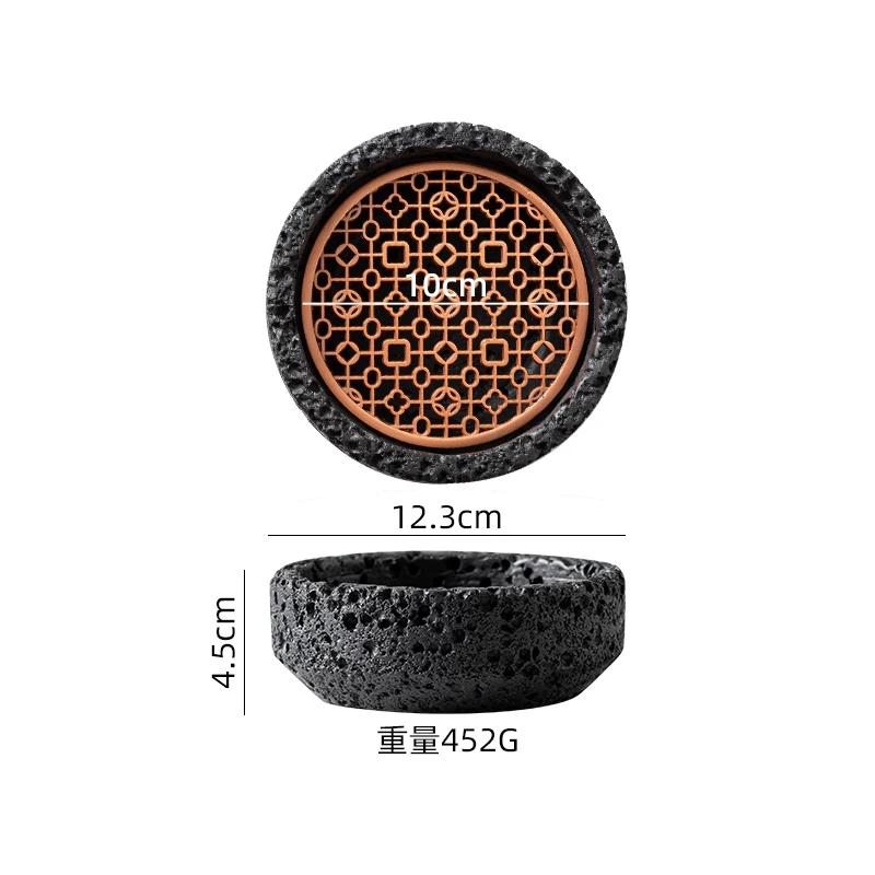 Meteorite Textured Cement Dining Plate Barbecue Plate Dry Ice Plate Sashimi Plates Sushi Dish Dessert Dish Specialty Tableware