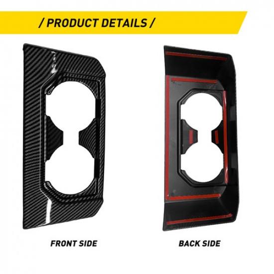 Carbon Fiber Rear Cup Holder Cover For 2015-2019 2020 Ford F150 Accessories EXD
