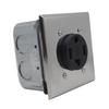 NEMA 14 30R 30A Power Outlet Receptacle, Electrical Socket for EVs, RVs, Dryers, and More, Surface Or Flush Mount
