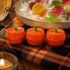 Halloween Stress Relievers 3D Printed Pumpkin Fidget Toy, Retractable Spiral Relief Creative Desk Ornaments Ornament, Flexible PLA Sensory Figurine