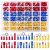 540pcs 22-16/16-14/12-10 Gauge Mixed Quick Disconnect Electrical Insulated Butt Bullet Spade Fork Ring Solderless Crimp Terminals Connectors Kit