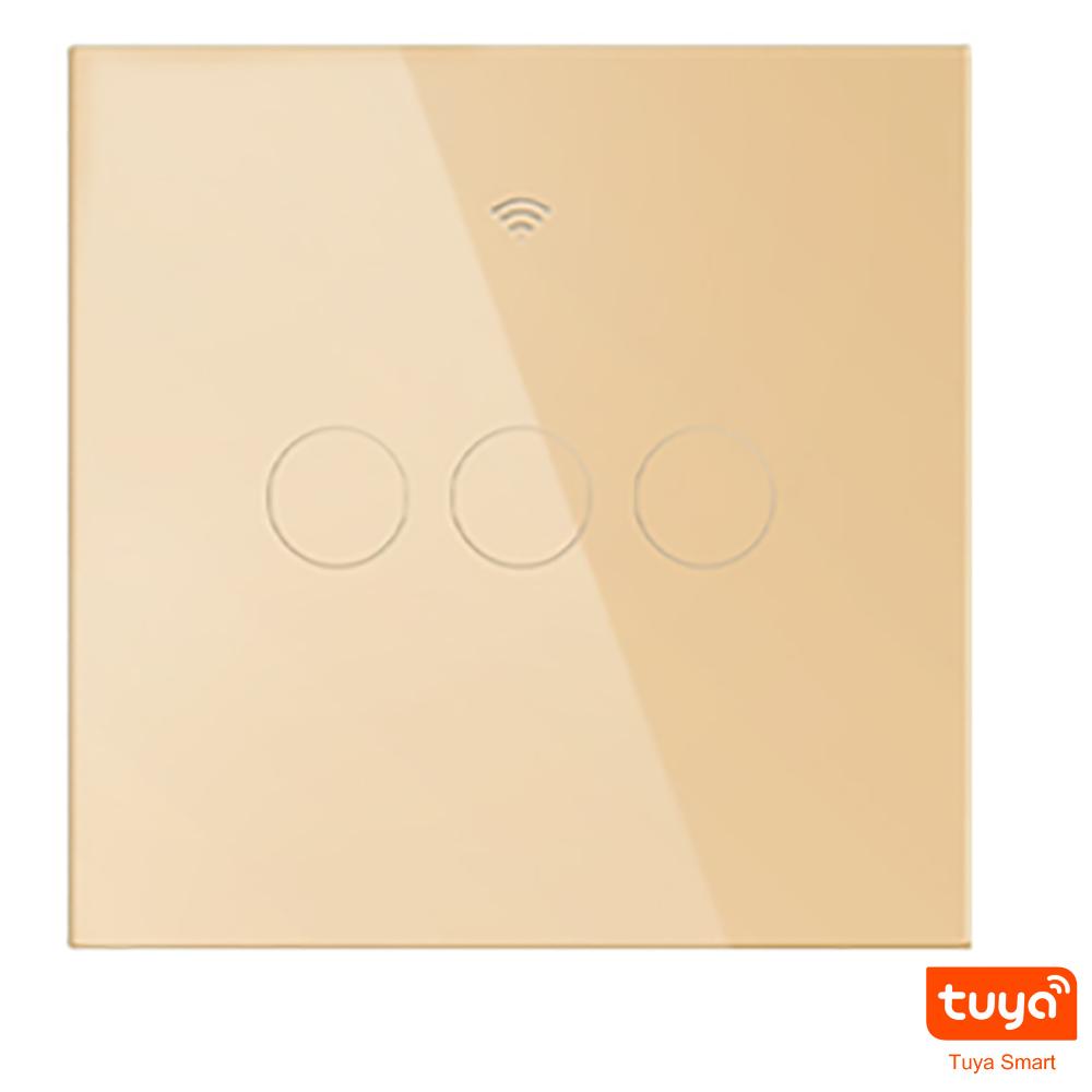 Melery Lichtschalter Wifi Smart Tuya Touch Sensor Glas Panel Lampe Interrupter EU Platz Fernbedienung durch Alexa Dot Google Home