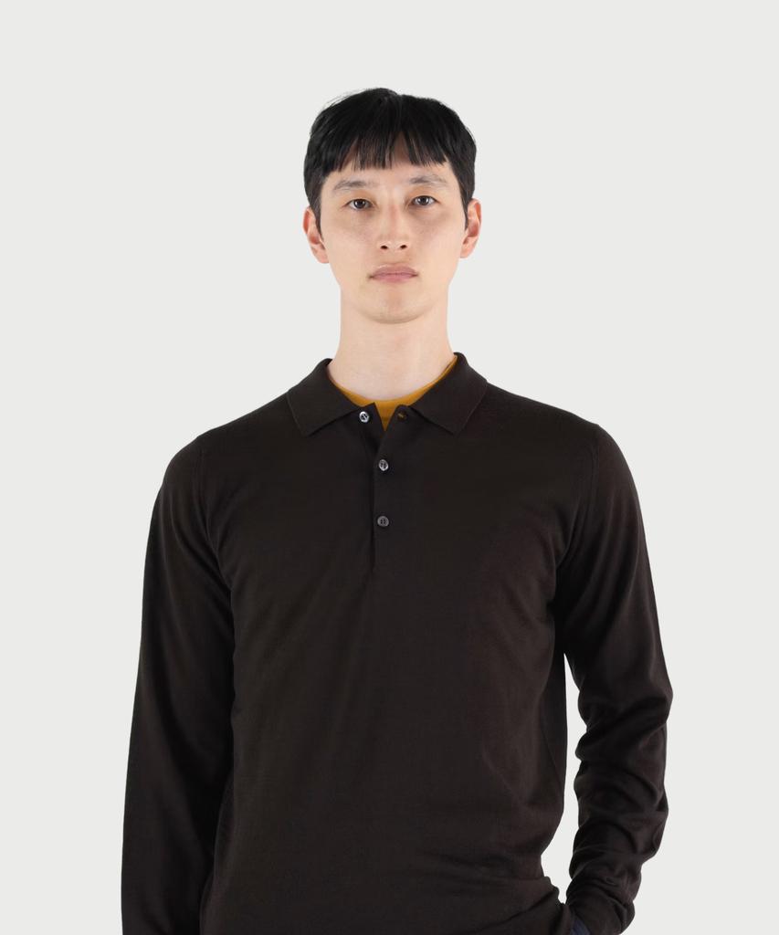 JOHN SMEDLEY Belper Extra Fine Merino Wool Standard Fit Polo Knit Core 10 Colors (A Type)