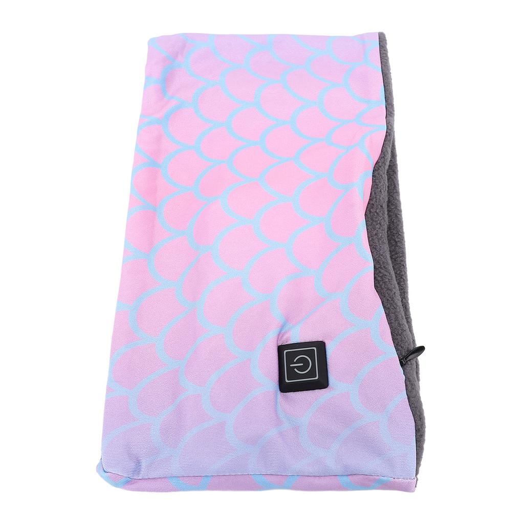 Heated Scarf Women Men Electric Heating USB Powered Neck Warmer for Winter Outdoor Cycling Pink