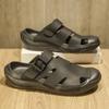 Men Wearing Birkenstock Half Slippers Are Light And Breathable, Lazy People Pedal Office Men'S Driving Sandals