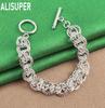 925 Sterling Silver Hollow Round Chain Bracelet Wedding Fashion Wedding Jewelry