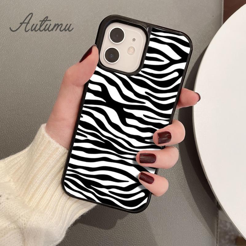 Zebra Drawing Animal Print Phone Case for iPhone 11 12 13 14 Pro Max Mini XR XS SE 2020 6S 7 8 Plus Samsung Galaxy S21 S22 Cover