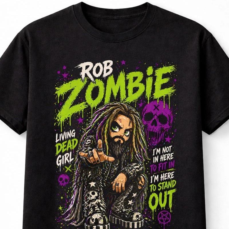 Rob Zombie Living Dead Sick Dragula Girl Industrial Metal Graphic Unisex TShirt S