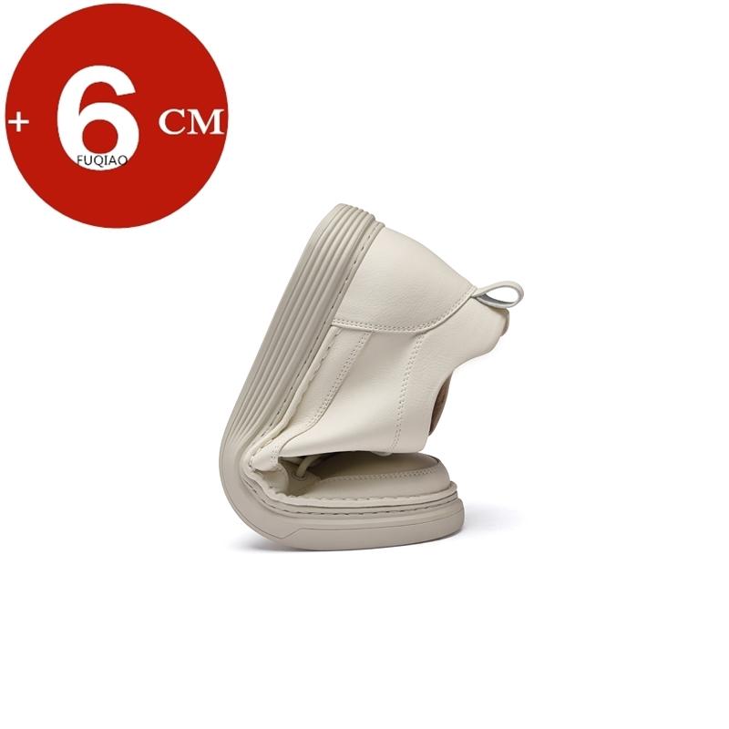 Velká velikost Boty zvyšující výšku z pravé kůže Módní elevator tenisky Zvýšení výšky Obuv Pánská 6CM Ležérní Zvýšení Sportovní obuv