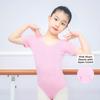 Short Sleeve Gymnastics Costume Elastic Ballet Dress Dance Wear Dance Bodysuit  for Toddler Kids