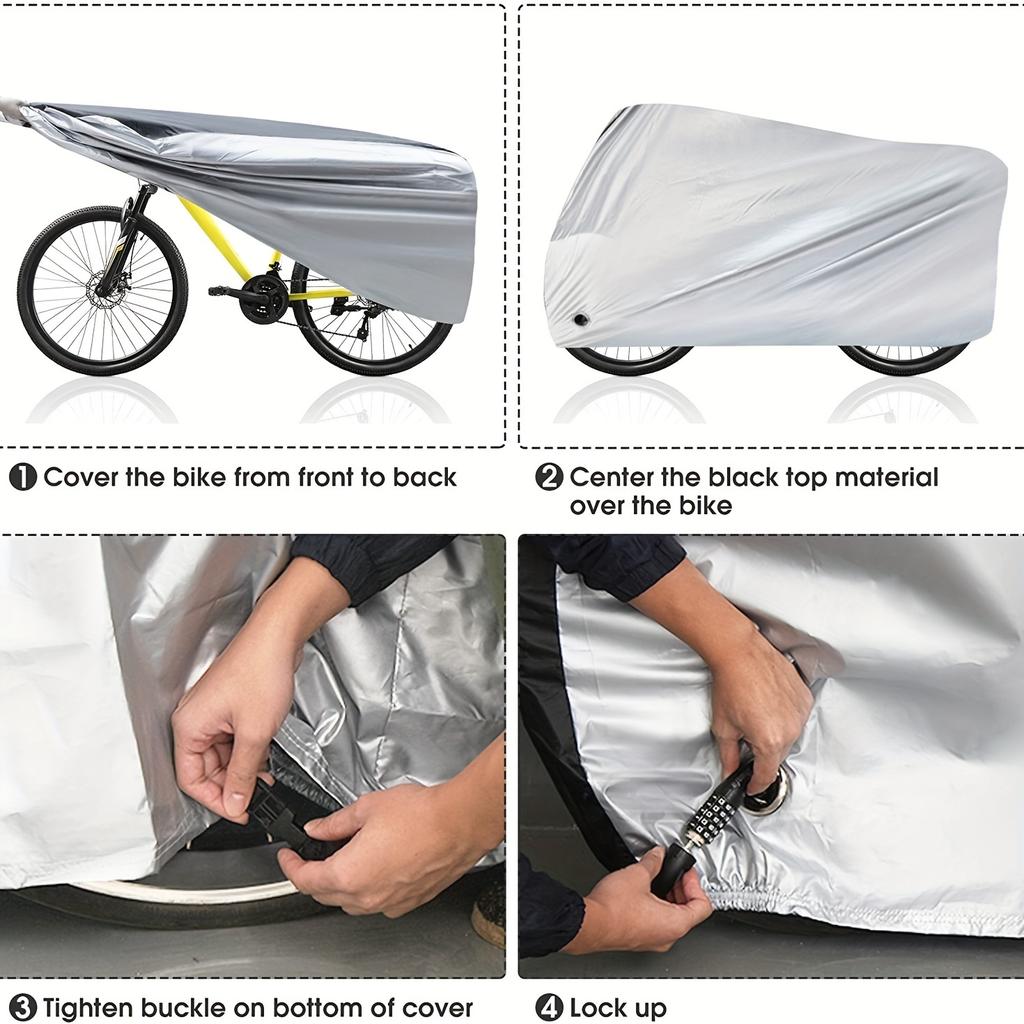 Waterproof Electric Bike Cover Dustproof Cover For Cycle Anti-UV Protection Bike Outdoor Rain Cover Size S-XLWith Lock Hole
