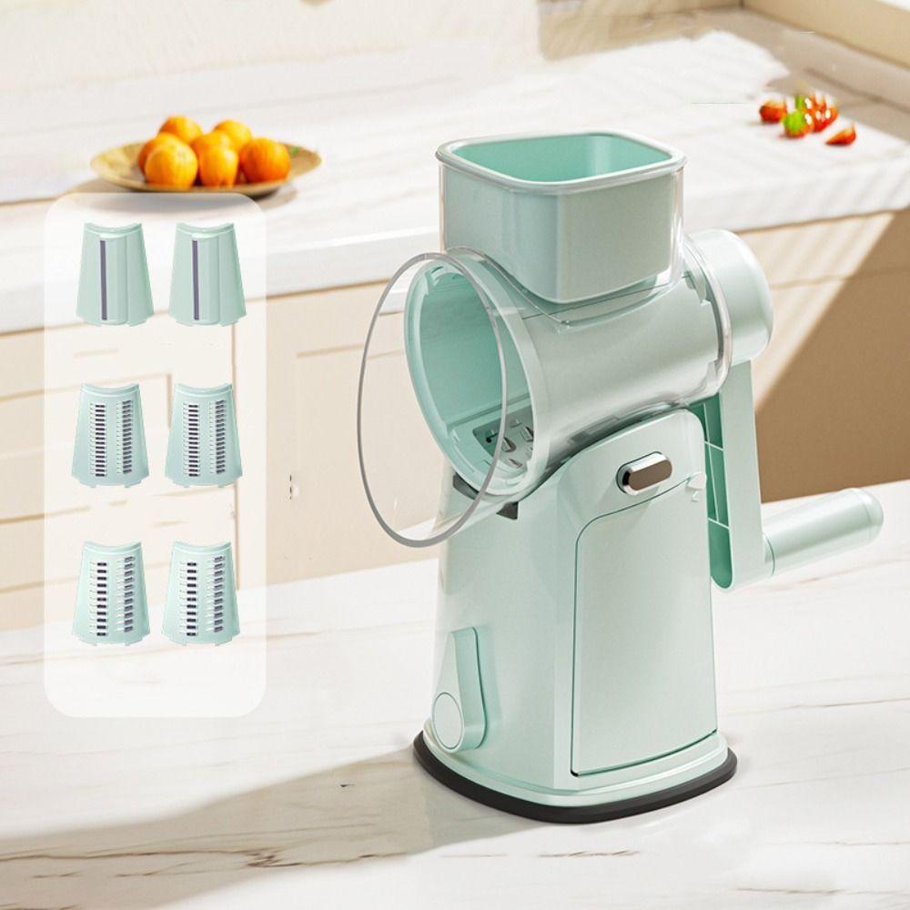 Detachable Hand-Crank Vegetable Slicer Manual Vegetable Cutter Rotary Cheese Grater  Kitchen Prep