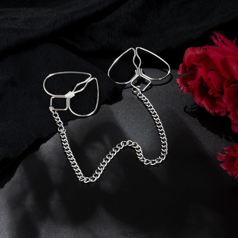 Heart Nipple Clamps Sex Adjustable Body Clips Non-piercing Jewelry For Women And Couples