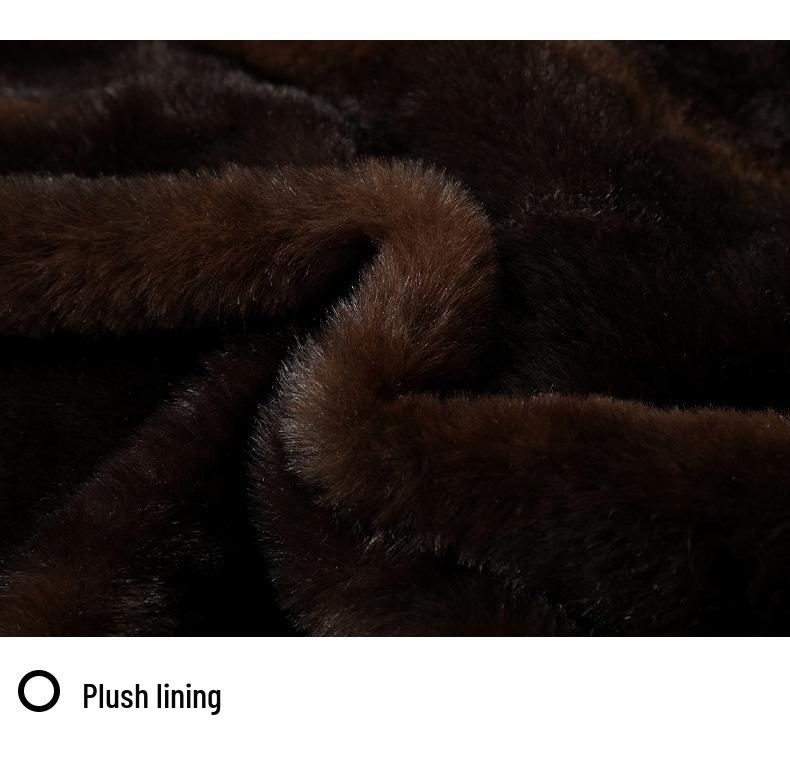 Men's Winter Cotton Jacket with Detachable Hood, Cold-proof and Warm Outerwear for Middle-aged and Elderly, Plus Velvet Lining.