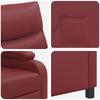 Massage Recliner Chair Wine Red Faux Leather