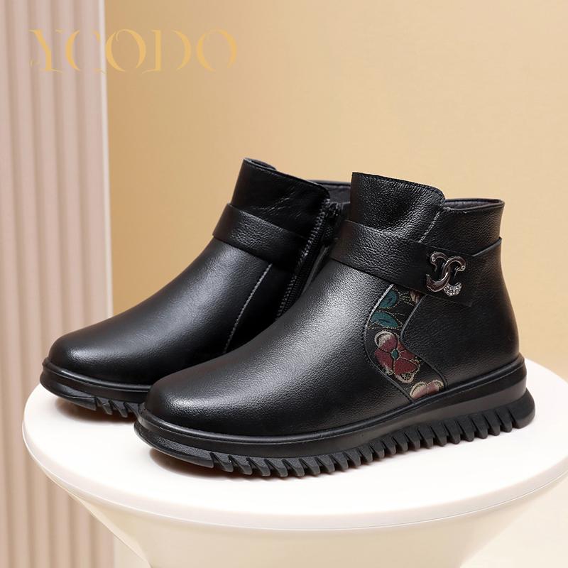 Winterwarme Damenschuhe aus Naturleder