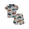 Summer Clothing Set for Boys and Girls Aged 1-8, Pajama Set, Printed Cartoon, Comfortable Pajamas