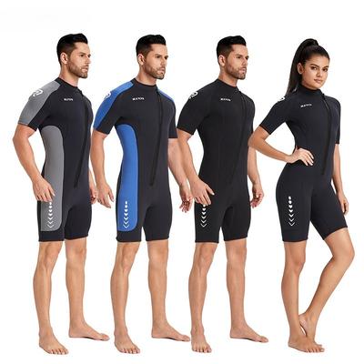 חליפת צלילה 3 מ"מ לגברים ונשים, שרוול קצר ומכנסיים קצרים, חליפת צלילה מחוזקת, חמה ועמידה בפני קור, חליפת גלישה, חליפת מדוזות