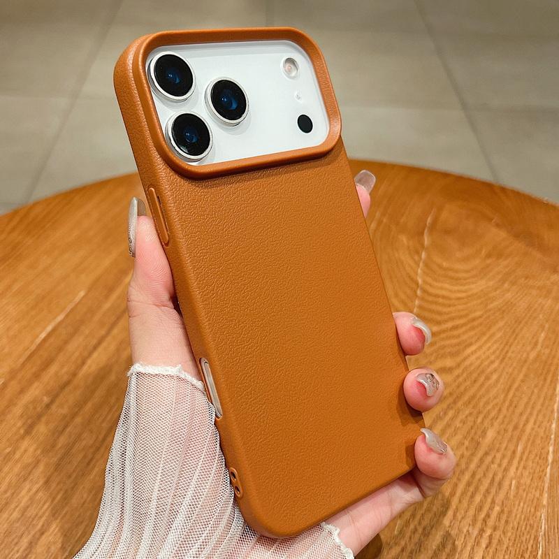 

Мягкий ТПУ чехол с текстурой кожи, противоударный, для iPhone 17 Air 16 15 Pro Max 12 13 14 15 Pro 11, однотонный силиконовый чехол, Fundas iPhone 17 коричневый