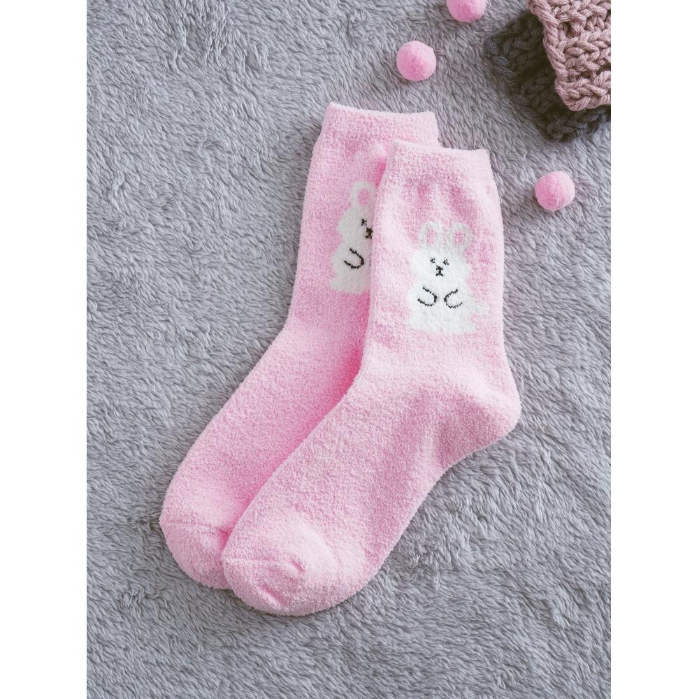 

Popcorn Kiki Animal Friends Sleep Socks Pink