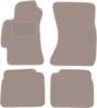 Beige Velour Floor Mats For: Subaru Impreza III GH Hatchback, Station Wagon, WRX (2007-2013)