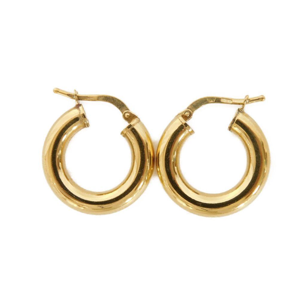 

Used BOTTEGAVENETA Essential 573452 VAHU0 8120 earring Sterling Silver Hoop Argent Oro Giallo gold unisex from Japan AUTHENTIC