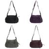 Nylon Urban Minimalist Single Shoulder Bag With Tie Closure For Daily Use