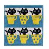 Atsuko Matano Mini-Handtuch 25x25cm Waschbar Weiche Baumwolle Gezwirnte Fäden für ein volles Finish Raffung MT3658 Tasse MEME Hergestellt in Japan Blau