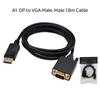 1Pcs 1.8 Meters Dp Male To Vga/Dvi Cable Male Converter Gold-Plated Connector 1080P For Computer Desktop Laptop Pc Monitor