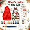 Christmas Craft Kit DIY Painting Craft Kit Gypsum Casting Plaster Casting Mold  Children Coloring