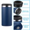 PATIKIL Slim Can 16oz Skinny Can Insulated Beer Sleeve Drink Holder for and Regular Cans and Navy Blue Cooler, Beer, Soda, Coffee, Bottles,