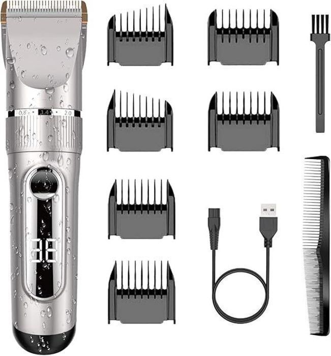 Hair Clipper - Professional - Cordless - IPX7 - Rechargeable - LCD Screen