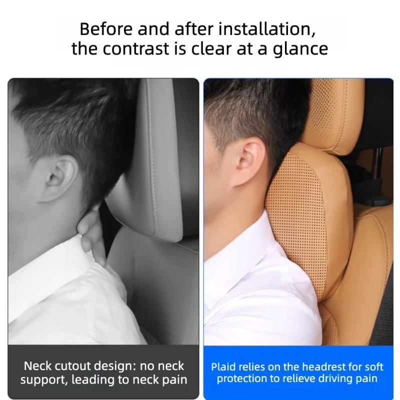 For Geely Starray EM-i 25-27 Original Style Suede Car Headrest Neck Support Pillow Lumbar Back Cushion Auto Interior Accessories