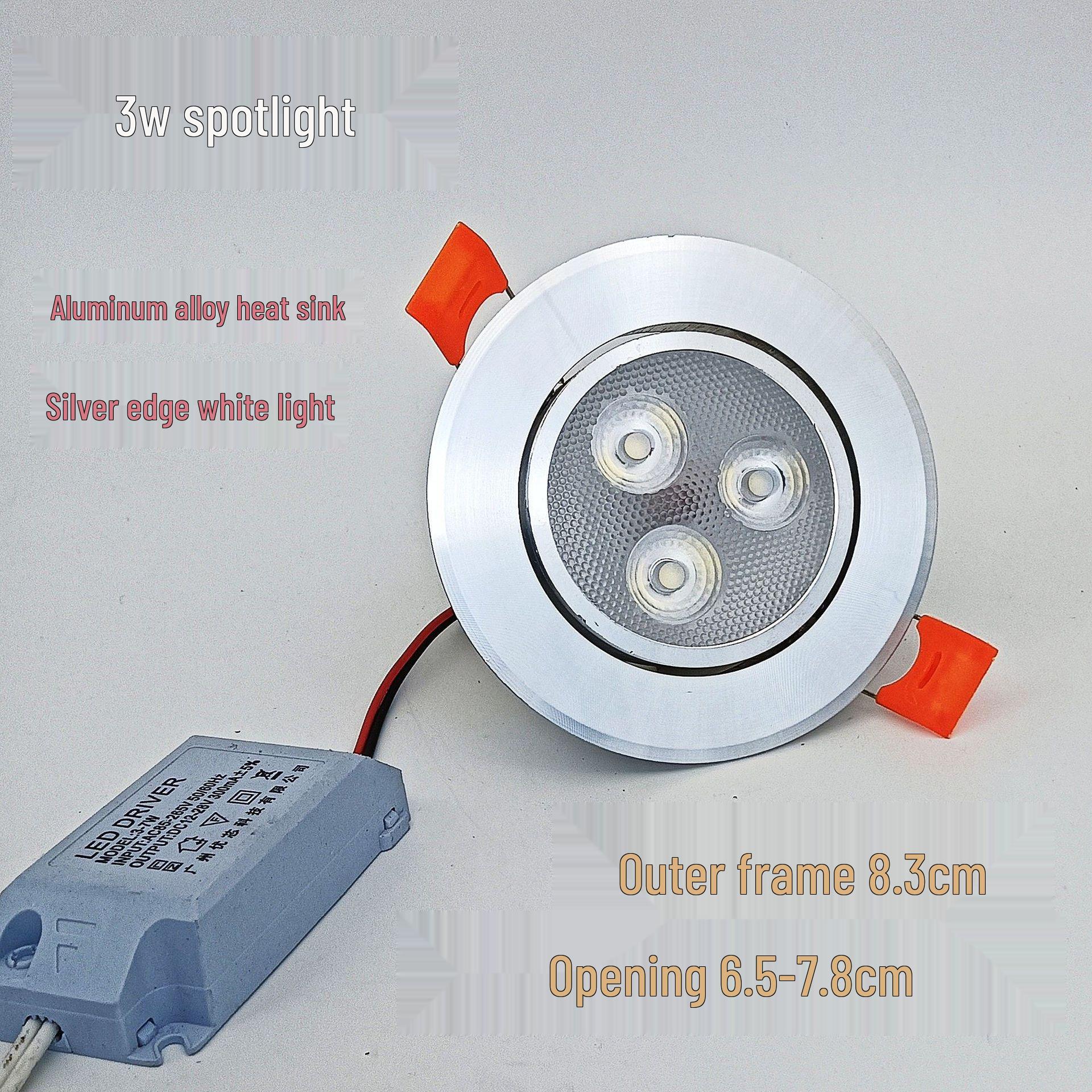 

Встраиваемый светодиодный точечный светильник COB Даунлайт с драйвером-трансформатором Neutral light