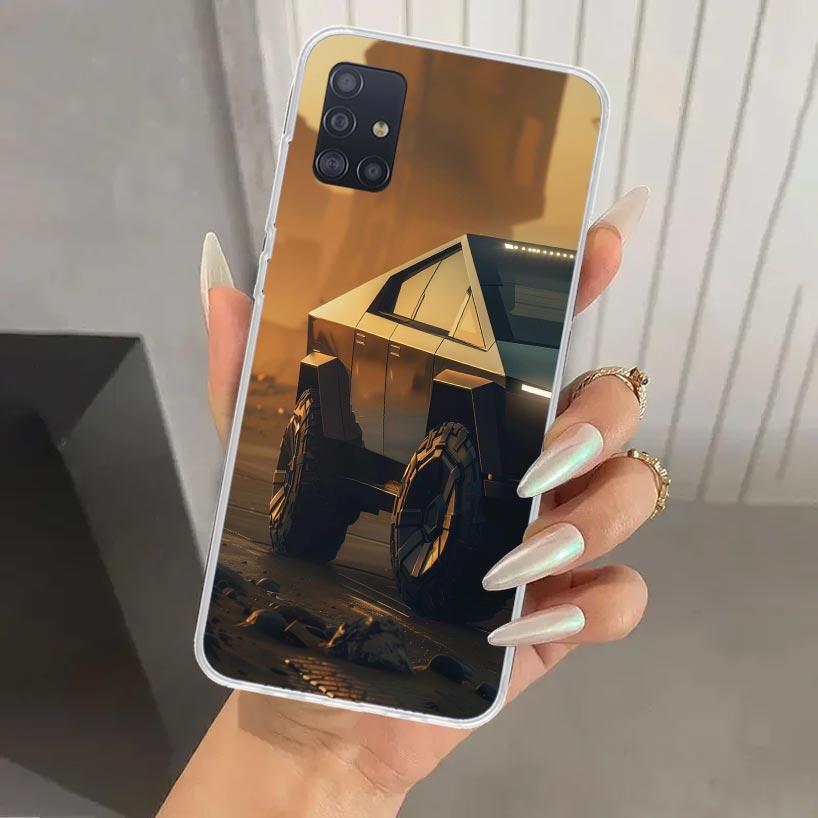 Electric Car M-Model S 3 Phone Case for Samsung Galaxy A52 A32 A22 A12 A02S A50S A30S A10S Note 20 Ultra 10 Plus S10 A31 A20 A71