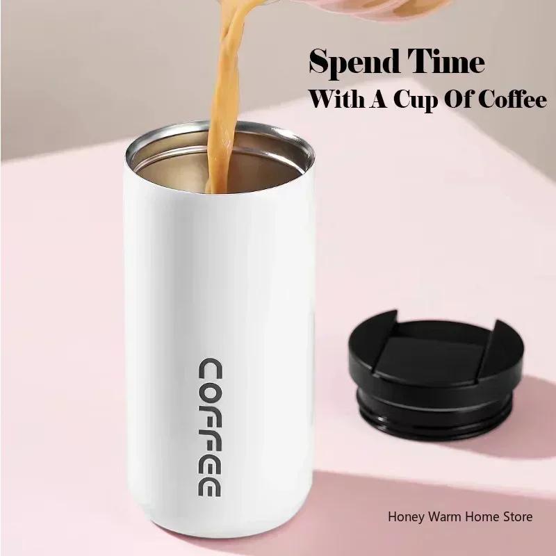 500ML Insulated Coffee Mug Cup Travel Stainless Steel Flask Vacuum Leakproof Thermo Bottles Espresso Thermos Bottle Coffeeware