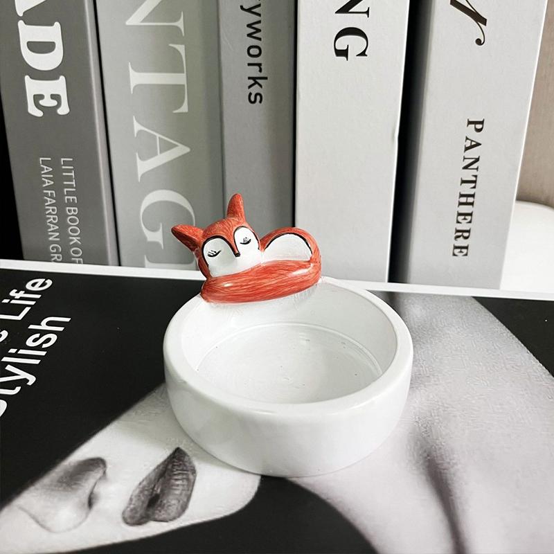 

Подсвечник «Спящая лиса», 3D скульптура из смолы, подсвечник с изображением животных, подсвечник с мультяшной лисой