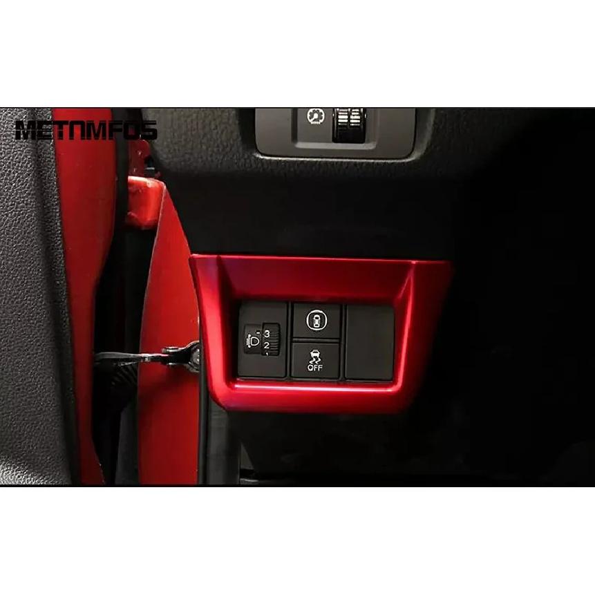 For Honda Civic 11th Gen 2024 2025 Carbon Fiber Head Light Lamp Switch Panel Cover Trim Interior Accessories