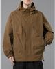 OKJCON Solid Color Plus Size Men's Autumn/Winter Coat, Casual, Business, Stylish, (2XL, Brown)