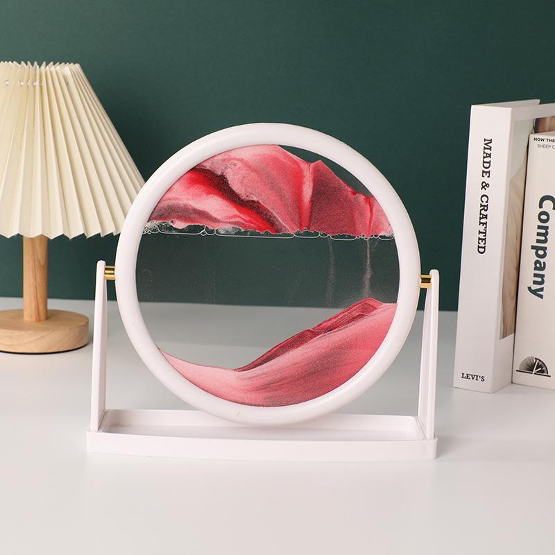 

Rotatable Sandscape Moving Sand Art Picture Round Glass Deep Sea Quicksand 3D Hourglass Flowing Sand Painting Home Decor Gifts