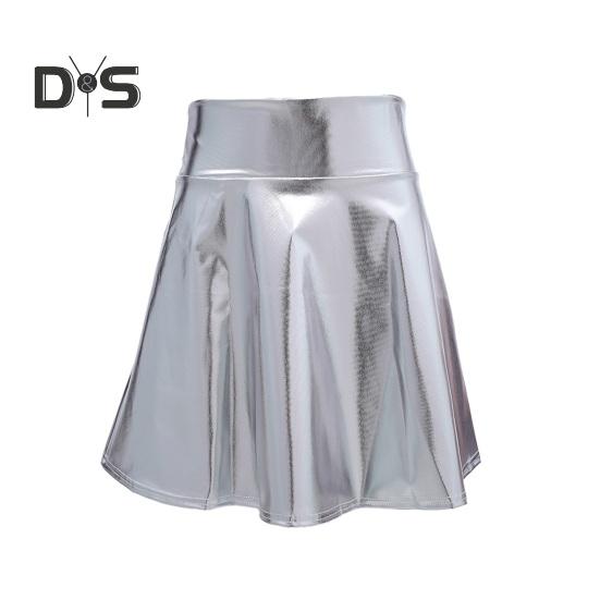 Женская клубная юбка с глянцевой поверхностью из искусственной кожи — фото 14
