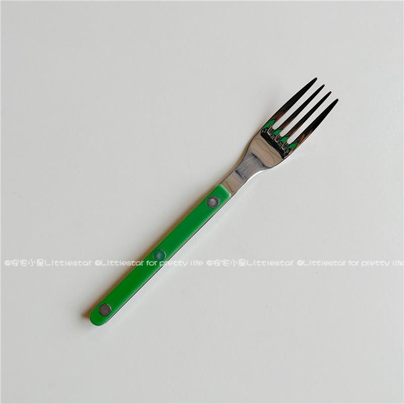 

Retro Stainl Steel Western Dining Utensils Set Fork Spoon Soup Spoon High Aesthetic Pasta Fork Dert Fork Chinese Brand