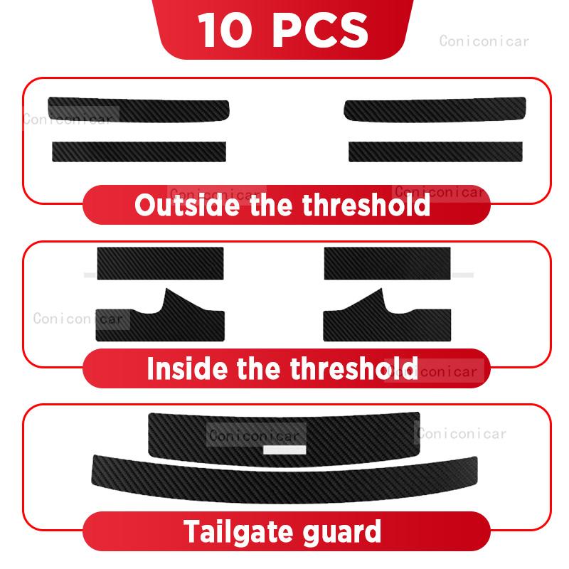 Auto Kohlefaser Türschwellen Aufkleber Für CITROEN C5 X Hybrid 2021-2023 Schwellenpedal Kratzschutz Dekorationszubehör