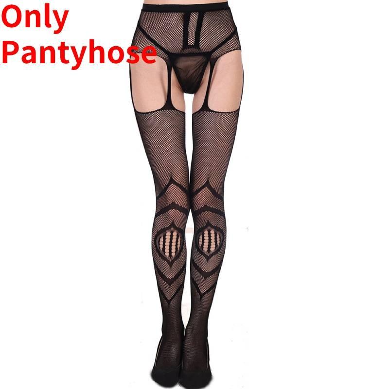 Ultra Stretchy Women's Nylon Fishnet Stockings With Sensual Open-crotch Design And Non-slip Features For Alluring Intimate Moments