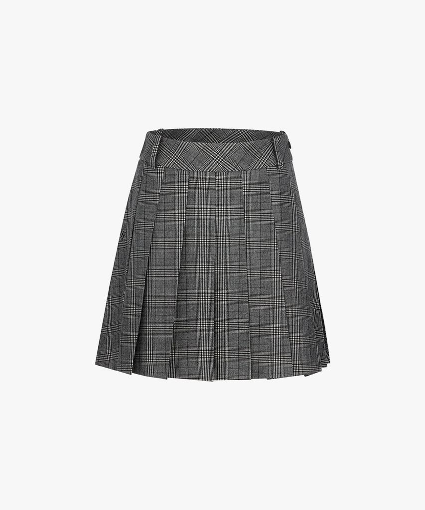 FAIRLIAR GOLF Mid-Pleated Skirt (Charcoal)