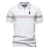 Polo Ralph Lauren Spring/Summer Pony Embroidered New Polo Shirt Fashion Striped Men's Business Short Sleeved Top