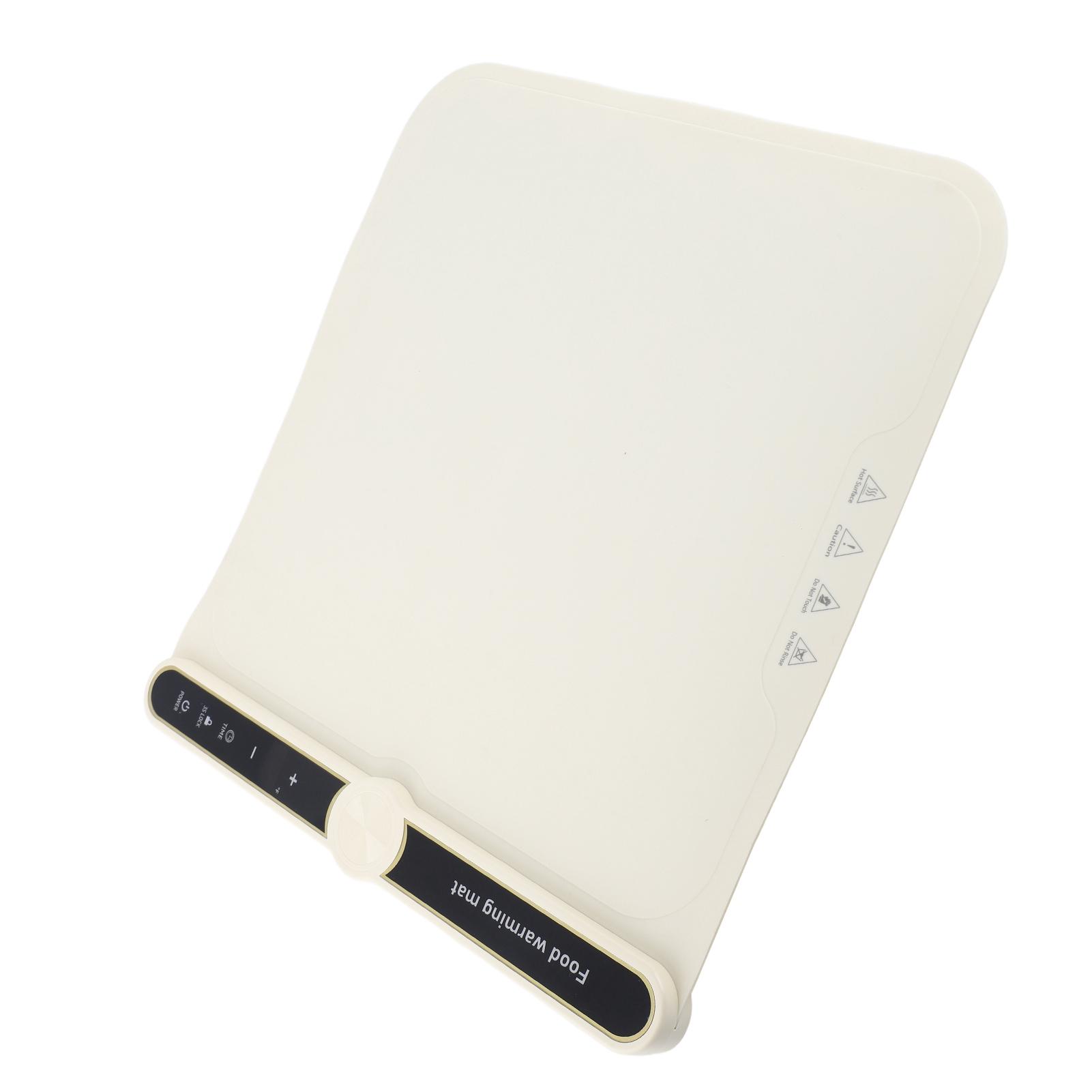 

330 Вт 6 Таймер 9 Уровней Температуры Портативный Коврик Для Подогрева Пищи Свернутый Хранение Силиконовый Электрический Пищевой EU Plug small бежевый